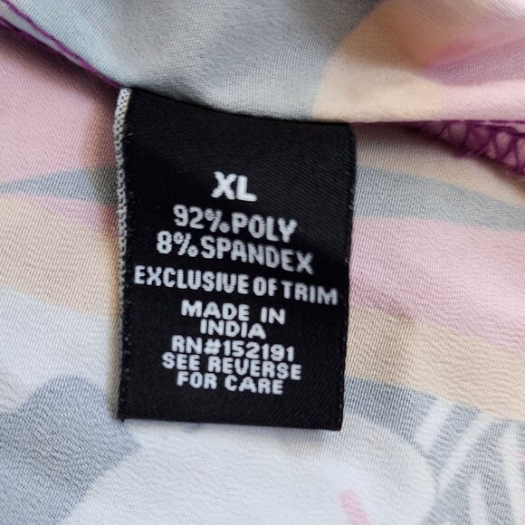 Just Attitude multicolor japanese samurai print short sleeve button up shirt XL - Picture 4 of 4